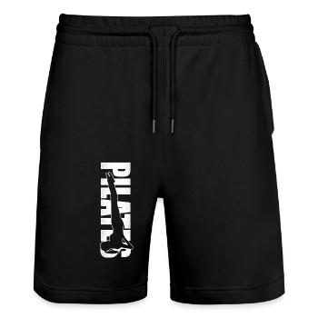 Pilates Instructor Teacher Pilates - Stanley/Stella Unisex Bio Joggingshorts Trainer  - Schwarz - Vorne - Nik (191cm) & Marisol (170cm)