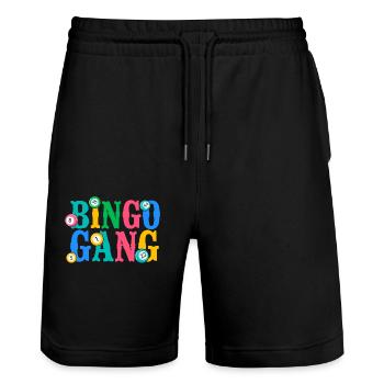Joueur de bingo Bingo Gang - Short de jogging bio TRAINER Stanley/Stella unisexe - noir - Devant - Nik (191cm) & Marisol (170cm)
