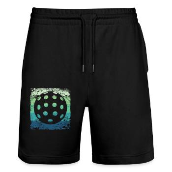 Wiffleball Club Retro Pickleball Team - Stanley/Stella Trainer Unisex Organic Jogging Shorts - black - Front - Nik (191cm) & Marisol (170cm)