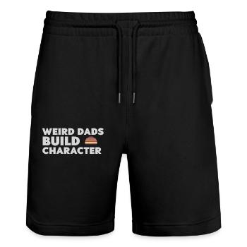 Seltsame Väter Bilden Charakter Lustig Vater - Stanley/Stella Unisex Bio Joggingshorts Trainer  - Schwarz - Vorne - Nik (191cm) & Marisol (170cm)