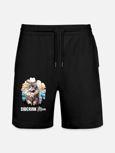 Chat Sibérien Sibirische Katze - Short de jogging bio TRAINER Stanley/Stella unisexe - noir