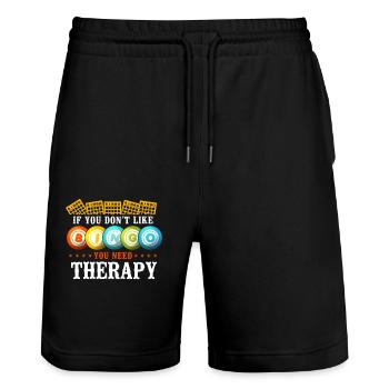 Bingo Player If You Don't Like - Stanley/Stella Trainer Unisex Organic Jogging Shorts - black - Front - Nik (191cm) & Marisol (170cm)