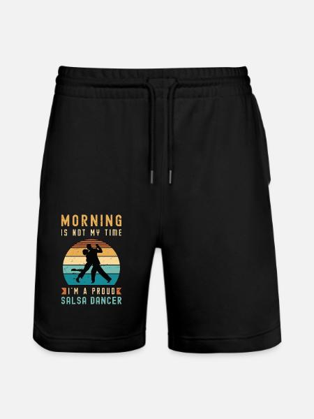 Salsa Dancer Morning Is Not My Time Salsa Music - Stanley/Stella Trainer Unisex Organic Jogging Shorts - black