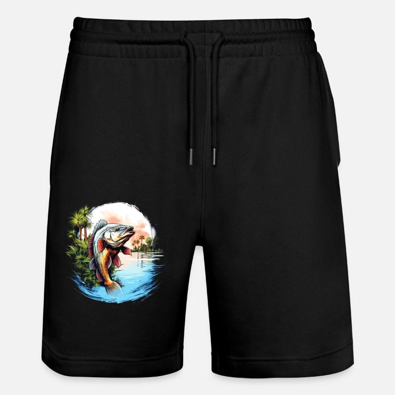 Poisson bar - Short de jogging bio TRAINER Stanley/Stella unisexe - noir