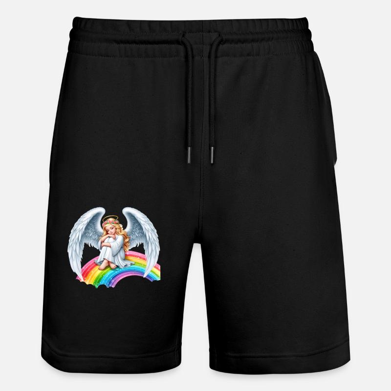 Ange sur arc-en-ciel - Short de jogging bio TRAINER Stanley/Stella unisexe - noir