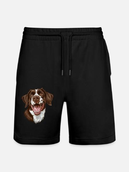 Little Münsterländer | Small Münsterländer - Stanley/Stella Trainer Unisex Organic Jogging Shorts - black
