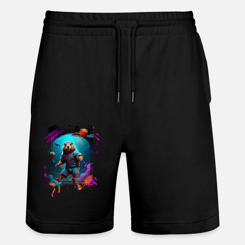 Hamster de basket-ball - Short de jogging bio TRAINER Stanley/Stella unisexe - noir