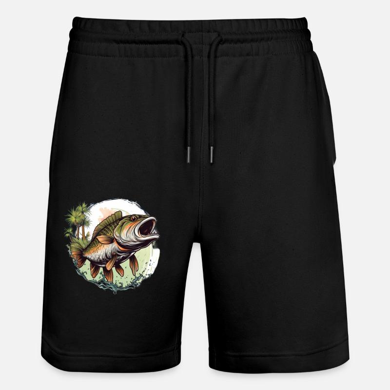 Barsch-Fisch - Stanley/Stella Unisex Bio Joggingshorts Trainer  - Schwarz