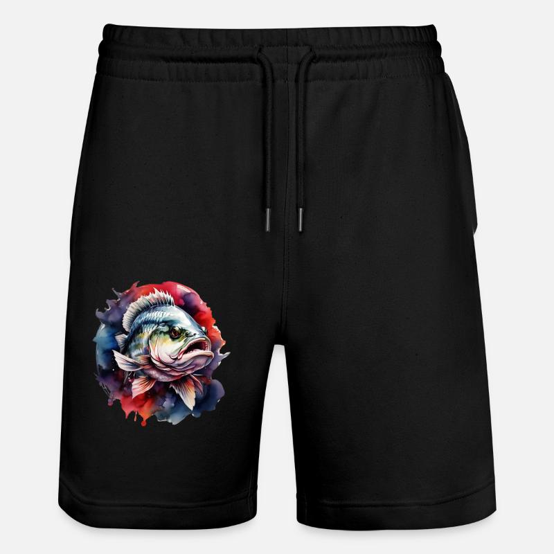 Poisson bar - Short de jogging bio TRAINER Stanley/Stella unisexe - noir