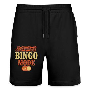 Joueur de bingo Mode bingo activé - Short de jogging bio TRAINER Stanley/Stella unisexe - noir - Devant - Nik (191cm) & Marisol (170cm)