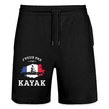 Ich kann nicht Kajak Kajakfahrer Kanu Paddel - Stanley/Stella Unisex Bio Joggingshorts Trainer  - Schwarz - Vorne - Nik (191cm) & Marisol (170cm)