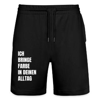 I Bring Paint Painter Dad Varnisher - Stanley/Stella Trainer Unisex Organic Jogging Shorts - black - Front - Nik (191cm) & Marisol (170cm)
