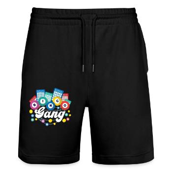 Joueur de bingo Bingo Gang - Short de jogging bio TRAINER Stanley/Stella unisexe - noir - Devant - Nik (191cm) & Marisol (170cm)