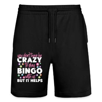 Bingo Player You Don’T Have Be - Stanley/Stella Unisex Bio Joggingshorts Trainer  - Schwarz - Vorne - Nik (191cm) & Marisol (170cm)