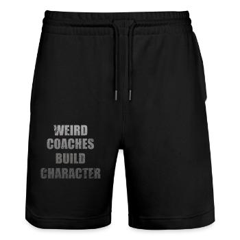 Seltsame Coaches Bilden Charakter Trainer - Stanley/Stella Unisex Bio Joggingshorts Trainer  - Schwarz - Vorne - Nik (191cm) & Marisol (170cm)