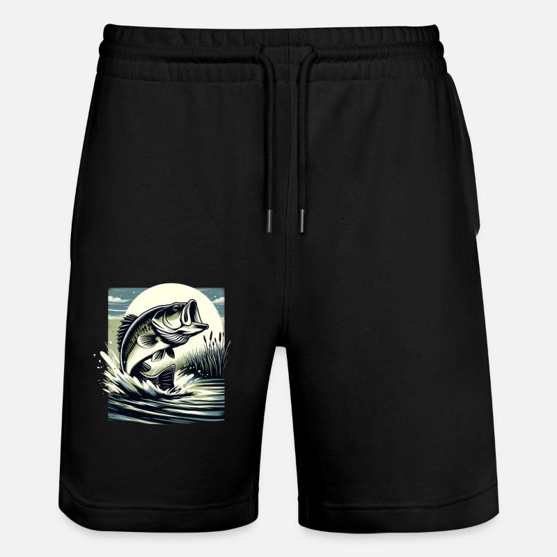 Poisson bar - Short de jogging bio TRAINER Stanley/Stella unisexe - noir