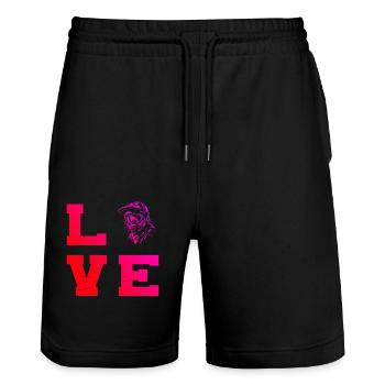 Cyclisme Cyclisme VTT Cycliste - Short de jogging bio TRAINER Stanley/Stella unisexe - noir - Devant - Nik (191cm) & Marisol (170cm)