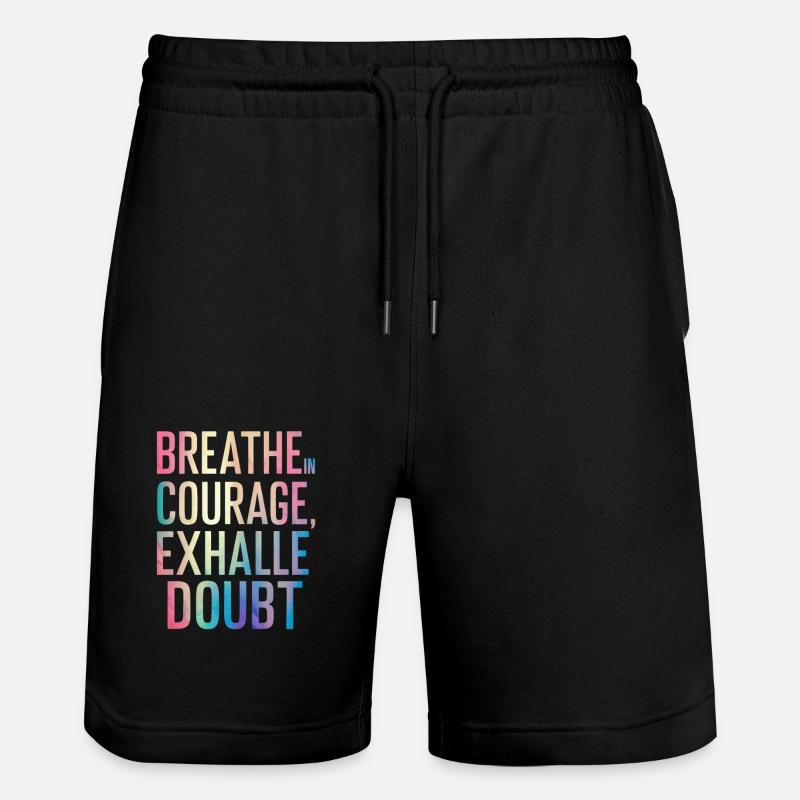 in courage from doubt - Stanley/Stella Trainer Unisex Organic Jogging Shorts - black