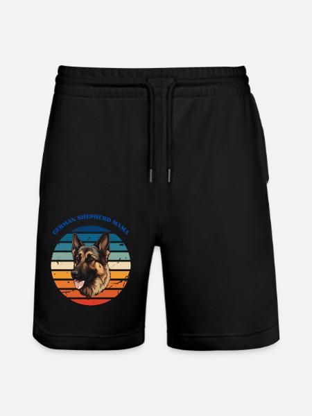 German Shepherd Mama - Stanley/Stella Trainer Unisex Organic Jogging Shorts - black
