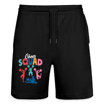 Cheer Squad Cheerleader Cheerleading - Stanley/Stella Unisex Bio Joggingshorts Trainer  - Schwarz - Vorne - Nik (191cm) & Marisol (170cm)