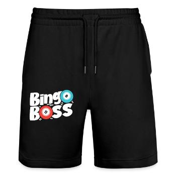 Bingo Player Bingo - Stanley/Stella Trainer Unisex Organic Jogging Shorts - black - Front - Nik (191cm) & Marisol (170cm)