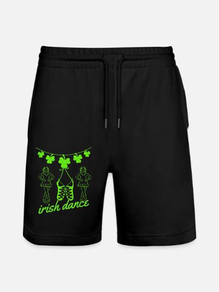 Irish Dance Shoes Dancers and Shamrock - Stanley/Stella Trainer Unisex Organic Jogging Shorts - black