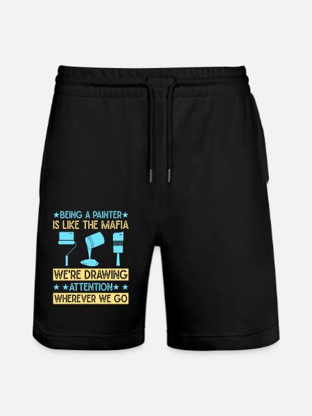 House Painter Dad Unique Gifts - Stanley/Stella Trainer Unisex Organic Jogging Shorts - black