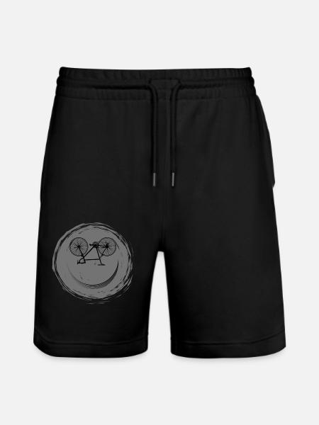 Bicycle Face - Stanley/Stella Trainer Unisex Organic Jogging Shorts - black