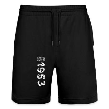 1953 Birthday Gift Idea Vintage Edition 1953 - Stanley/Stella Trainer Unisex Organic Jogging Shorts - black - Front - Nik (191cm) & Marisol (170cm)