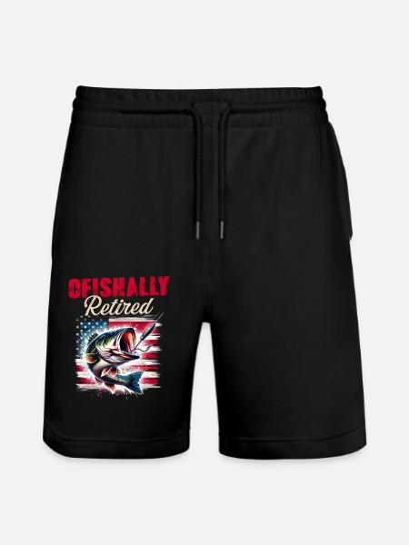 Ofishally Retired - Stanley/Stella Trainer Unisex Organic Jogging Shorts - black