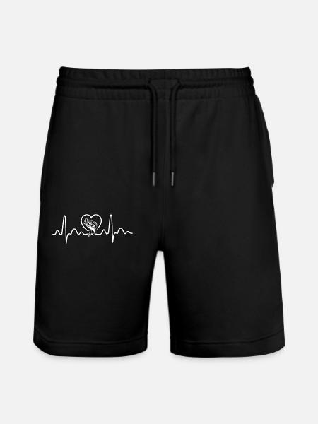 Barschfisch Herzschlag - Stanley/Stella Unisex Bio Joggingshorts Trainer - Schwarz