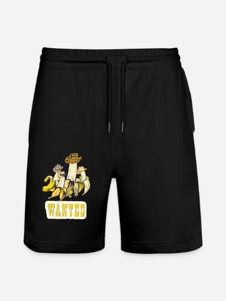 BANANA WESTERN COWBOY HAT - Stanley/Stella Trainer Unisex Organic Jogging Shorts - black