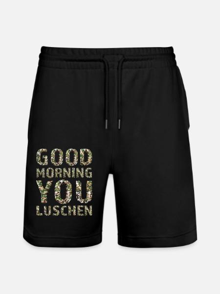 Good MorningYour Luschen - Stanley/Stella Trainer Unisex Organic Jogging Shorts - black