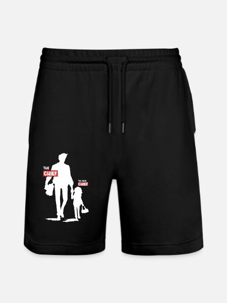 Funny Dad Daughter Design - Stanley/Stella Trainer Unisex Organic Jogging Shorts - black