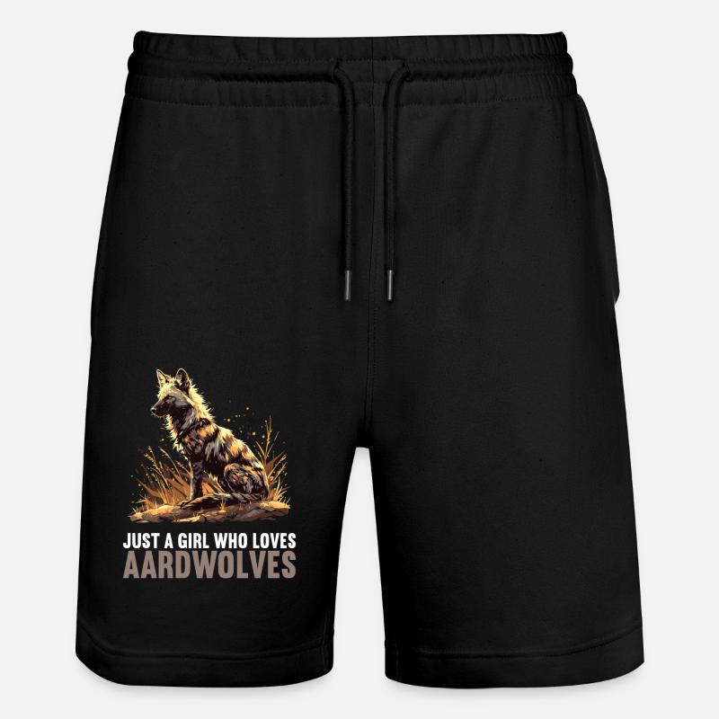 Loups d’Aardwolf - Short de jogging bio TRAINER Stanley/Stella unisexe - noir