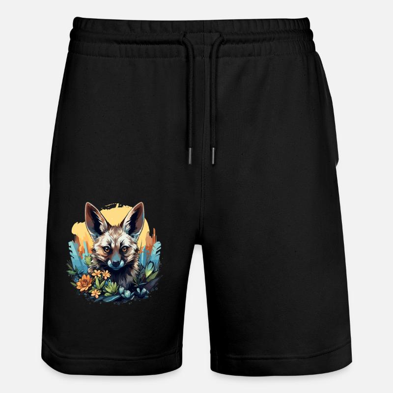 Erdwölfe Erdwolf - Stanley/Stella Unisex Bio Joggingshorts Trainer  - Schwarz