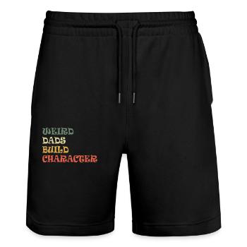 Seltsame Väter Bilden Charakter Lustig Vater - Stanley/Stella Unisex Bio Joggingshorts Trainer  - Schwarz - Vorne - Nik (191cm) & Marisol (170cm)