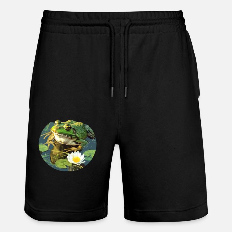 Grenouilles-taureaux Grenouille-taureau - Short de jogging bio TRAINER Stanley/Stella unisexe - noir