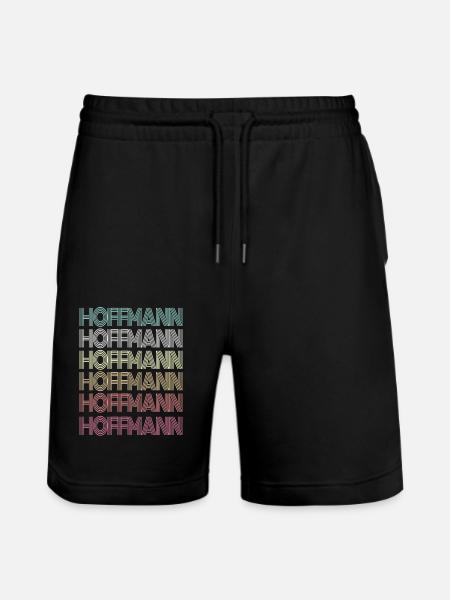 Hoffmann Retro Efternavn Familiegave - Stanley/Stella Trainer økologiske unisex joggingshorts - sort