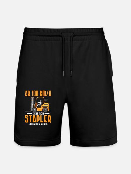 Gabelstaplerfahrer Staplerfahrer Logistker - Stanley/Stella Unisex Bio Joggingshorts Trainer  - Schwarz