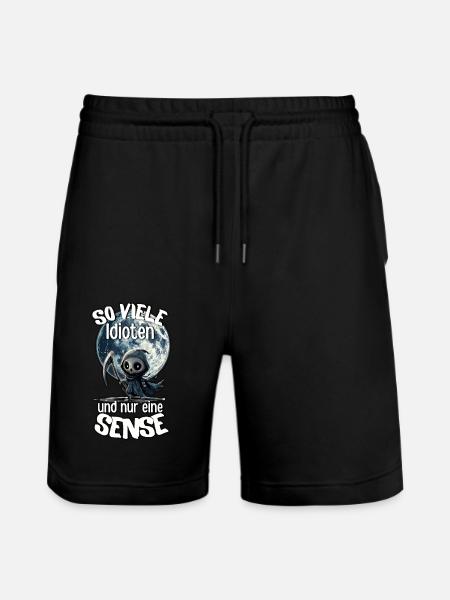 Sensenmann #lovely toons - Stanley/Stella Unisex Bio Joggingshorts Trainer  - Schwarz