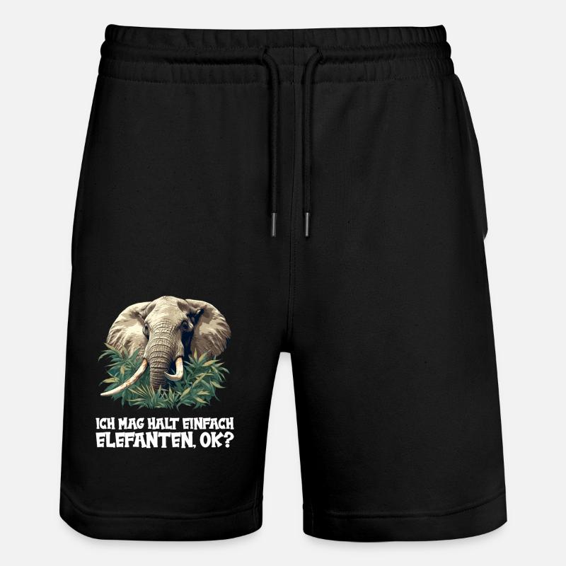 Elephant Elephant - Stanley/Stella Trainer Unisex Organic Jogging Shorts - black