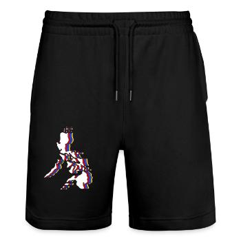 Philippinisch Philippinen - Stanley/Stella Unisex Bio Joggingshorts Trainer  - Schwarz - Vorne - Nik (191cm) & Marisol (170cm)