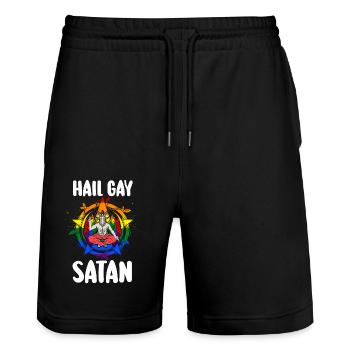 Hail Gay Satan Goth Gay Pride Baphomet Lgbt Pride - Short de jogging bio TRAINER Stanley/Stella unisexe - noir - Devant - Nik (191cm) & Marisol (170cm)