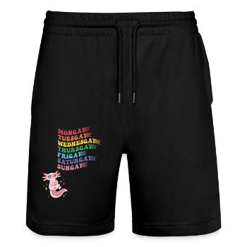 Cute Pride LGBTQ Axolotl - Trau dich, du selbst zu sein - Stanley/Stella Unisex Bio Joggingshorts Trainer  - Schwarz - Vorne - Nik (191cm) & Marisol (170cm)