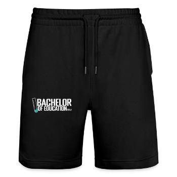 Bachelor of Education Teacher Training Programmes - Stanley/Stella Trainer Unisex Organic Jogging Shorts - black - Front - Nik (191cm) & Marisol (170cm)