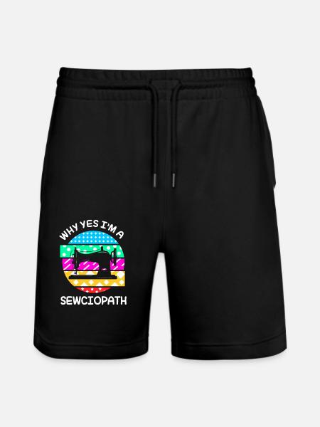 Sewing Machine Seamstress - Stanley/Stella Trainer Unisex Organic Jogging Shorts - black
