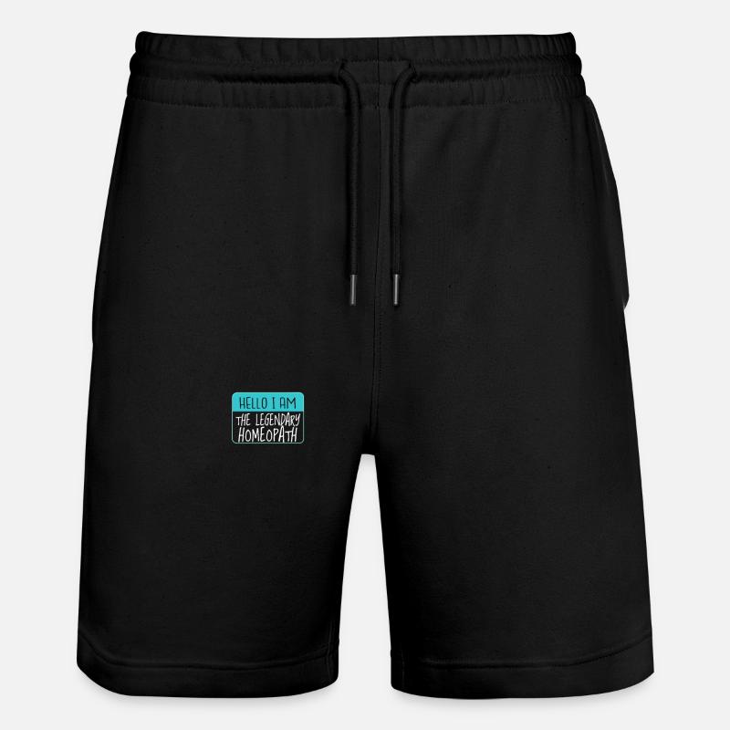 Legendary Homeopathic Herbal Naturopaths - Stanley/Stella Trainer Unisex Organic Jogging Shorts - black