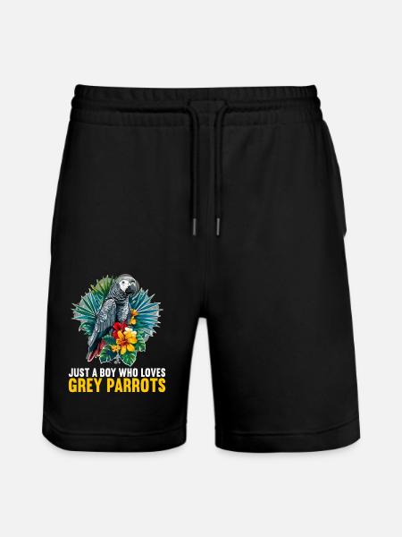African grey parrots - Stanley/Stella Trainer Unisex Organic Jogging Shorts - black