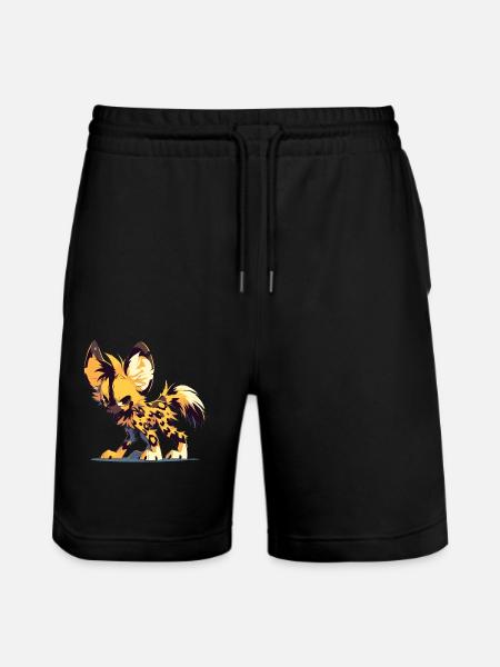 Wildhunde Wildhund - Stanley/Stella Unisex Bio Joggingshorts Trainer  - Schwarz